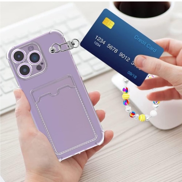 IPhone 14 Pro Max Clear Case With Card Slot Holder - Picture 3 of 8